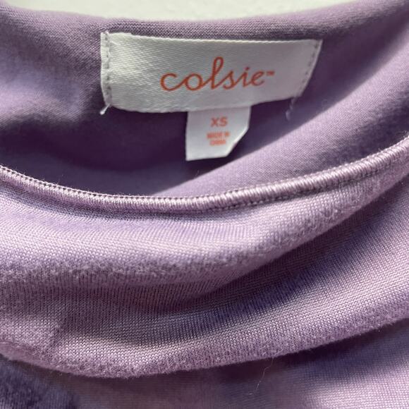 Colsie Women's NWT XS Lavender Purple T-Shirt Short Sleeve - Picture 2 of 5